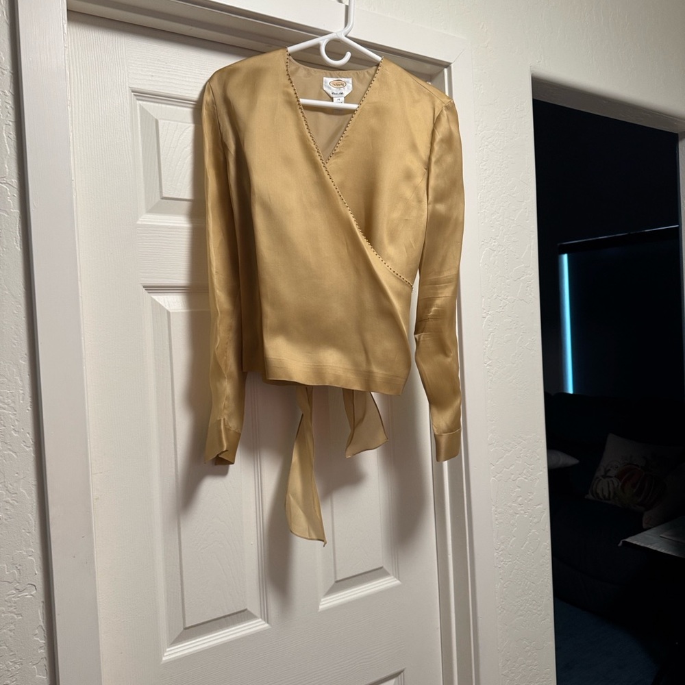 Talbots Elegant Gold Blouse